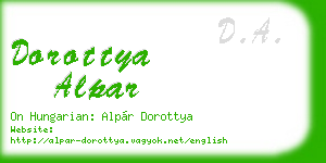 dorottya alpar business card