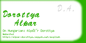 dorottya alpar business card